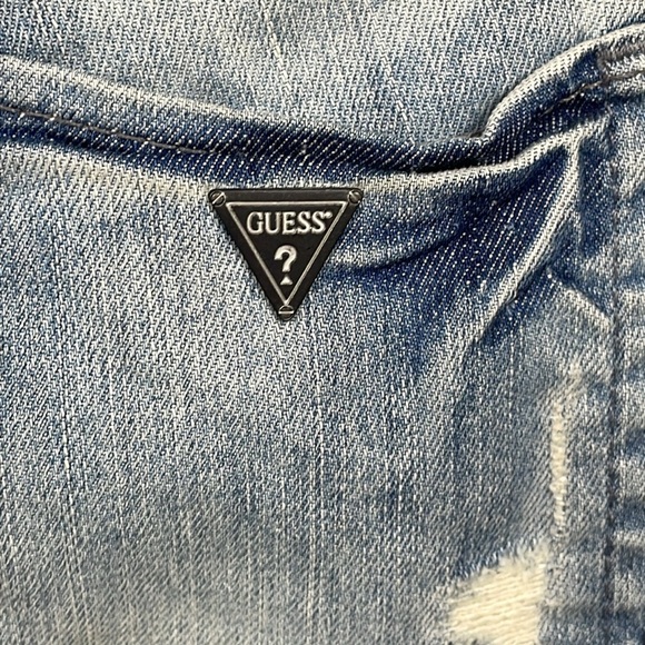 Vintage Guess Low Rise Skinny Jeans Light Wash Faded Y2K Sz 27 - Picture 4 of 13